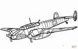 Coloring Pages Messerschmitt Fighter Bf Aircraft Heavy Avion Coloriage Drawing Guerre sketch template