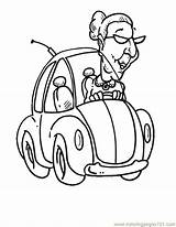 Coloring Old Lady Pages Cars Car Clipart Library Popular Coloringhome Women sketch template