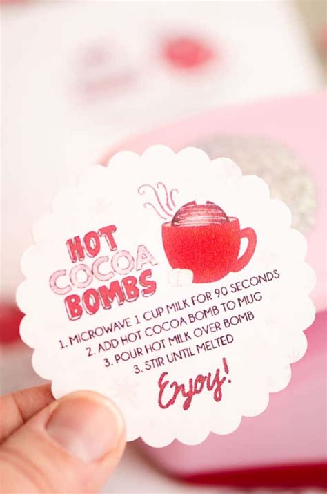 printable hot cocoa bomb labels printable templates