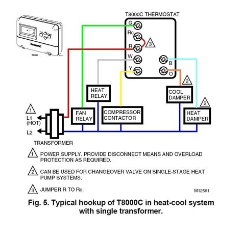 wiring diagram honeywell thermostat thd