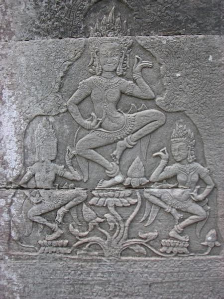 apsara dancer carving angkor wat photo