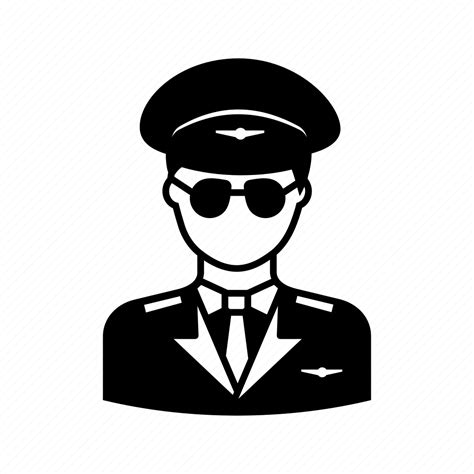 airline pilot aviator captain commander flyer pilot icon   iconfinder