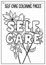 Self Coloring Sheets Positive Talk Care Worksheets Pages Template sketch template