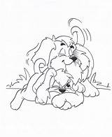 Coloring Dogs Pages Dog Cute Printable Kids Couple Animal Popular sketch template
