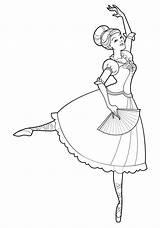 Ballerina Bestcoloringpagesforkids Dancer sketch template