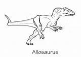 Allosaurus Jurassic Kidsplaycolor sketch template