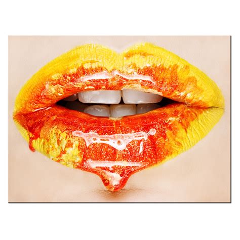 Sexy Lips Canvas Wall Art Luxury Colorful Lips Pictures Art