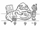 Jabba Hutt Pages Hut Colouring sketch template