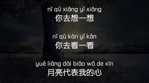 Yue Liang Dai Biao Wo De Xin 月亮代表我的心 Teresa Teng 邓丽君 Lyric Pinyin