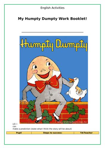humpty dumpty teaching resources