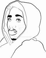 Tupac Shakur sketch template