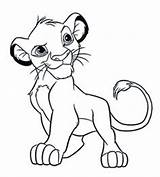 Simba Coloring Pages Lion King Disney Standing Colouring Cute Drawings Cartoon Printable Kids Animal Books Baby Colornimbus Color Characters Sheets sketch template
