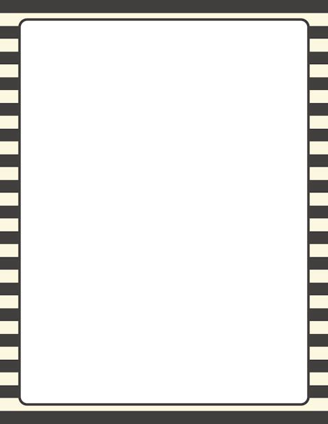black  cream striped border clip art page border  vector graphics