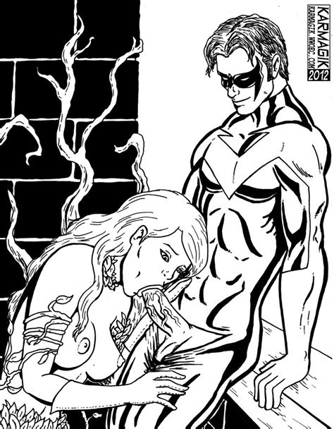 poison ivy blows nightwing by karmagik hentai foundry