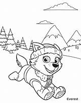 Everest Patrol Paw Coloring Pages Print Printable Kids Mountains Version sketch template