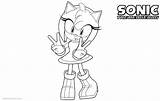 Sonic Coloring Pages Hedgehog Amy Rose Printable Kids Adults Bettercoloring sketch template