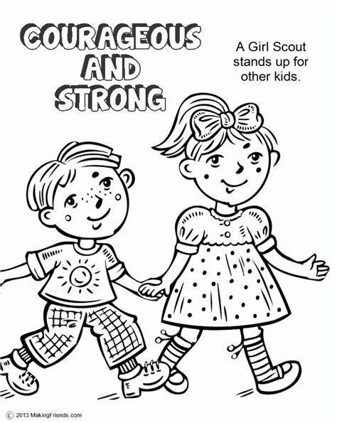 girl scout promise coloring pages coloring home
