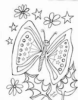 Butterflies Butterfly Shrinky sketch template