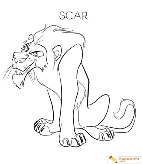 lion king scar coloring page    lion king scar coloring page