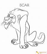 Coloring Scar Pages Lion King Popular sketch template