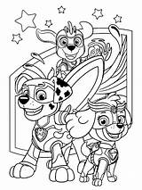 Patrol Paw Mighty Coloring Pups Pages Kids Printable Cartoon Coloringhit Drawings Print sketch template