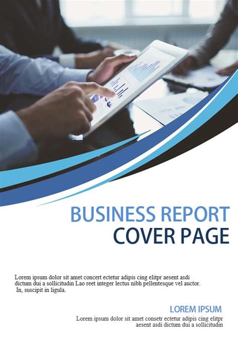 beautiful business report cover page templates  ms word