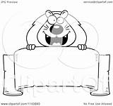 Banner Coloring Cartoon Designlooter Cory Thoman Outlined Lion Clipart Vector Over sketch template