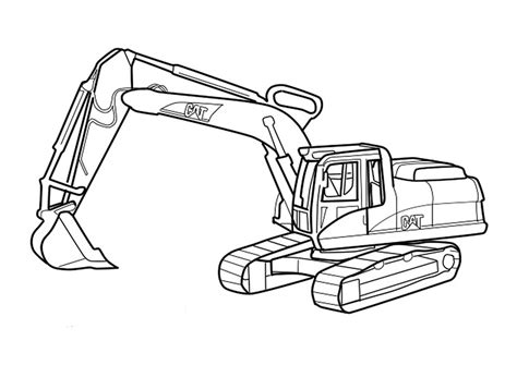 trackhoe pages coloring pages