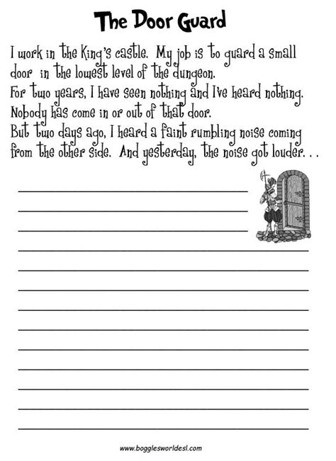 grade writing prompts worksheets