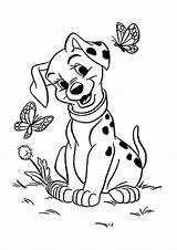 Coloring 101 Dalmatian Pages Dalmatians Dog Dalmation Dalmations Puppy Penny Printable Kids Colouring Disney Cute Sheets Gel Pen Book Butterfly sketch template