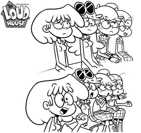list  loud house characters coloring pages