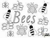 Coloring Printable Bees Pages Bunch Sheets Kids 1000 sketch template
