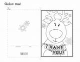Thank Coloring Pages Kids Holiday Card Cards Reindeer Christmas Printable Print Color Pdf Printables Sheknows Getdrawings Getcolorings Choose Board sketch template
