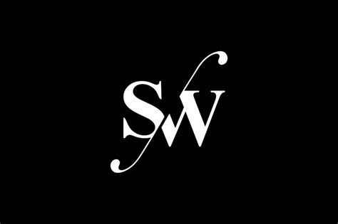 sw monogram logo design  vectorseller thehungryjpegcom