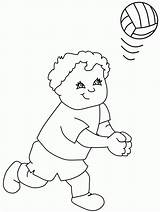 Volleyball Coloring Pages Printable Kids Sports Gif Bestcoloringpagesforkids sketch template