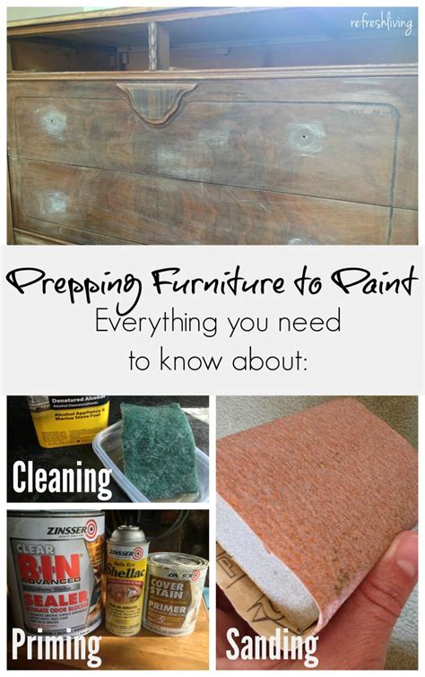 tips  preparing furniture  paint refresh living