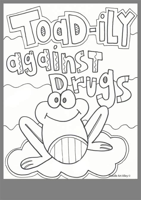 drug prevention drug  coloring pages yerelinserreno
