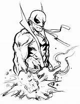 Iron Fist Pages Coloring Template Deviantart Vader Darth Colouring sketch template