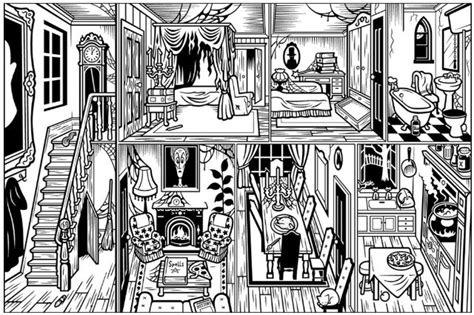 haunted house house colouring pages  coloring pages