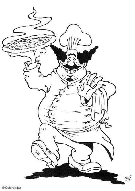coloring page chef  printable coloring pages img