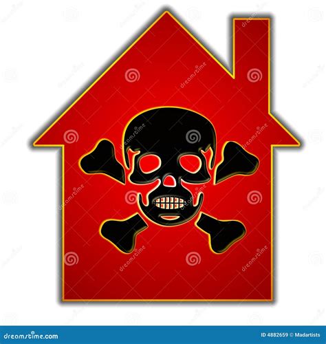 toxic homes  housing stock illustration illustration  crossbones