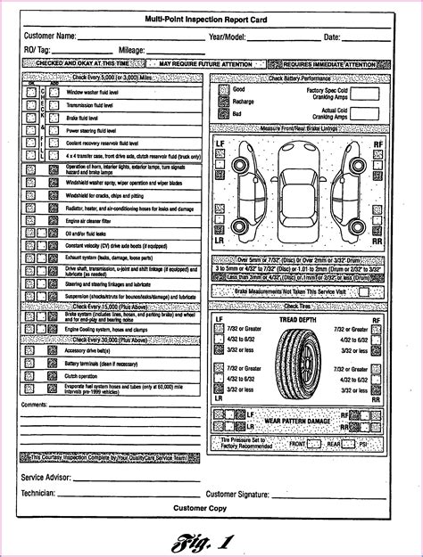 vehicle inspection report template templates  resume examples