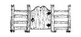 Gate Coloring Pages Garden sketch template