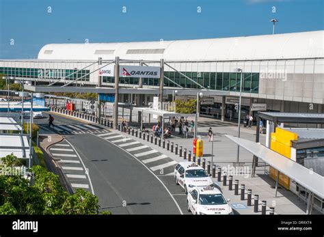 domestic terminal brisbane airport queensland australia stock photo