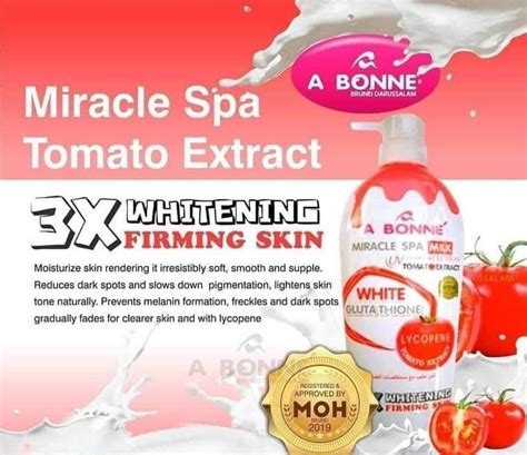 bonne miracle spa milk whitening lotion tomato extract  care kits