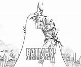 Batman Harley Arkham Quinn City Coloring Pages Printable sketch template