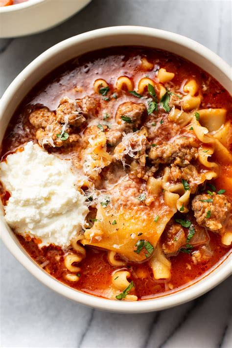 easy lasagna soup recipe with spaghetti sauce