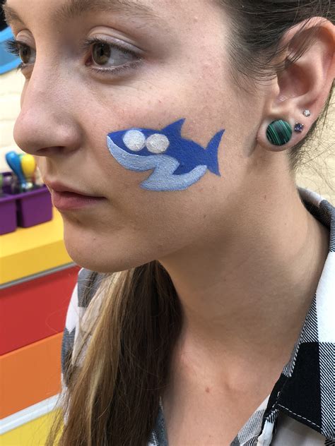 halloween face paint baby shark super simple