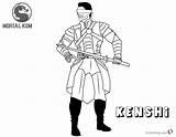 Mortal Kombat Coloring Pages Kenshi Kids sketch template