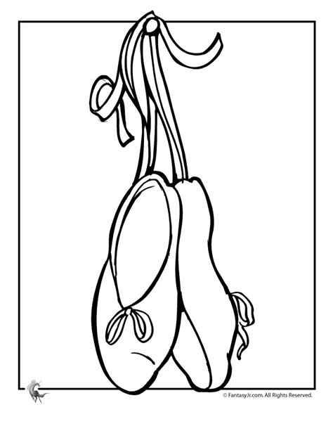 ballet shoes coloring page woo jr kids activities